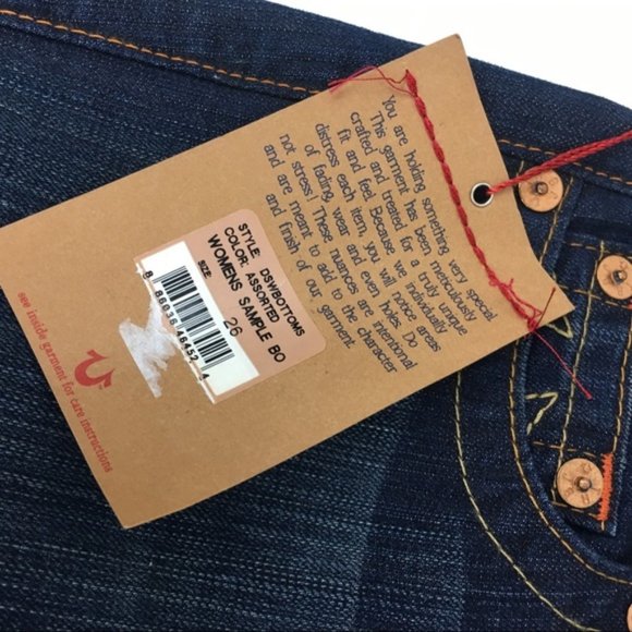 True Religion Dark Wash Carrie Flared Jeans NWT - Picture 3 of 11